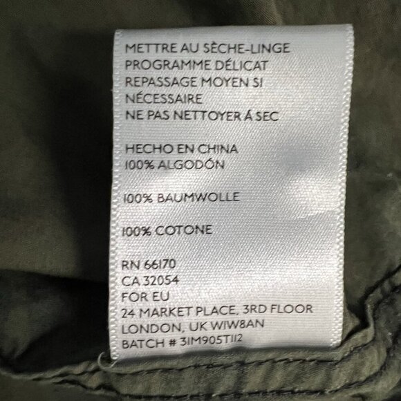 Anthropologie Your Neighbor Zebra Camo Button Up Shirt Cotton Size XS - Picture 7 of 7